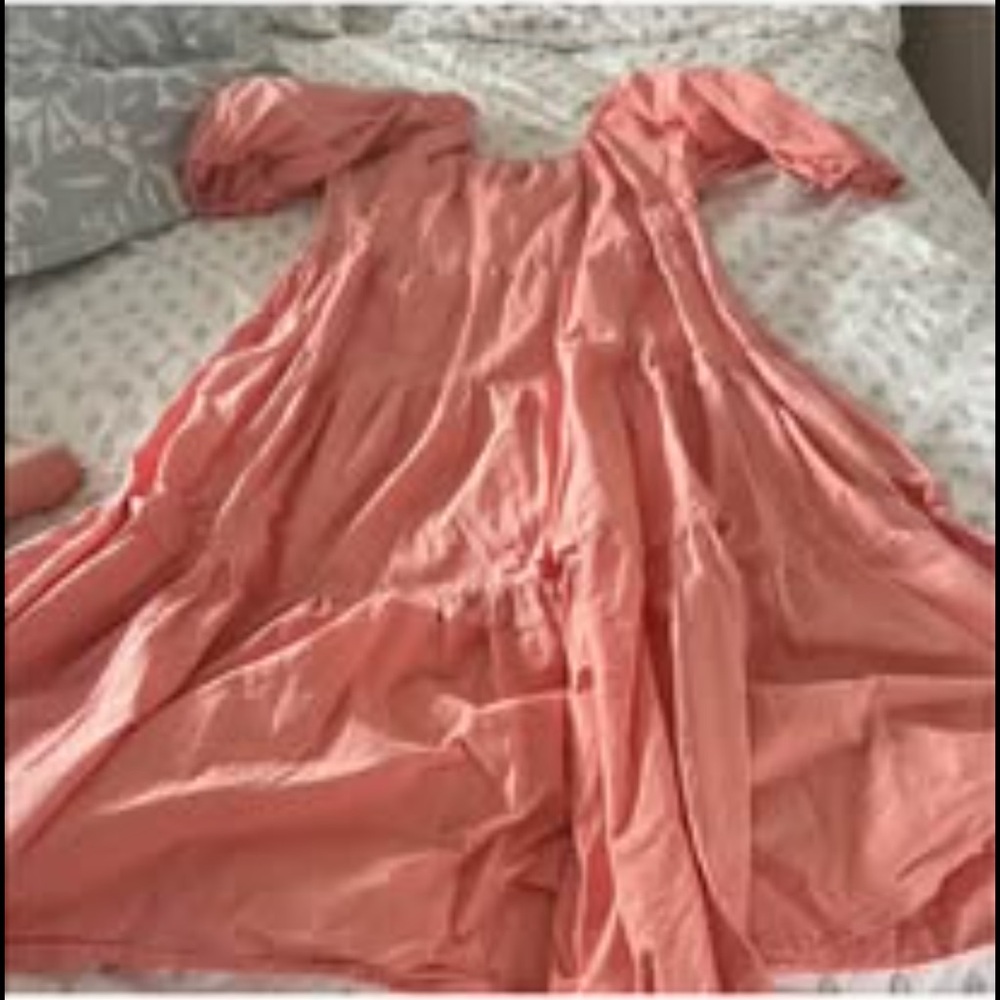 Coral Pink Flowing Dress